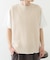 ワッフルニットベスト+Tシャツセット