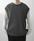 ワッフルニットベスト＋ロングTシャツSET
