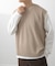 ワッフルニットベスト＋ロングTシャツSET