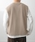 ワッフルニットベスト＋ロングTシャツSET