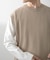ワッフルニットベスト＋ロングTシャツSET