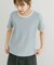 ハニカムワッフルボーダーTシャツ