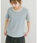 ハニカムワッフルボーダーTシャツ