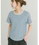 ハニカムワッフルボーダーTシャツ