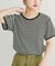 ハニカムワッフルボーダーTシャツ