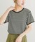 ハニカムワッフルボーダーTシャツ