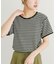 ハニカムワッフルボーダーTシャツ
