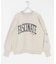 『洗濯可／毛玉防止』スウェットライク刺繍ニット