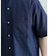 TCインディゴ バンドカラー半袖シャツ