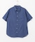 TCインディゴ レギュラーカラー半袖シャツ