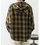 オンブレチェック シャツパーカー