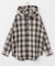 オンブレチェック シャツパーカー