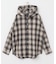 オンブレチェック シャツパーカー