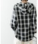 オンブレチェック シャツパーカー