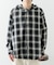 オンブレチェック シャツパーカー