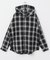 オンブレチェック シャツパーカー