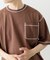 配色ステッチクルーネックTシャツ