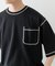 配色ステッチクルーネックTシャツ