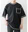 配色ステッチクルーネックTシャツ