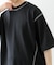 ブランケットステッチクルーネックTシャツ