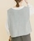 ニットベスト×ボリュームスリーブカットソー