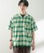 ライトシアーチェック オープンカラー半袖シャツ