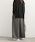 メランジヘリンボーンギャザーワイドパンツ