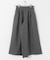 メランジヘリンボーンギャザーワイドパンツ