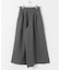 メランジヘリンボーンギャザーワイドパンツ