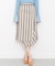 アシンメトリーヘムストライプスカート∴