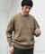 ウールブレンドネップクルーネックニット