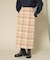 チェックIラインミディスカート