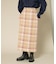 チェックIラインミディスカート