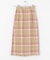 チェックIラインミディスカート