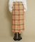 チェックIラインミディスカート