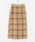 チェックIラインミディスカート
