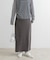 リネン混ニットストレートスカート