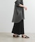 リネン混ニットストレートスカート