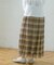 チェック消しプリーツスカート∴