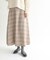 チェック柄フレアロングスカート