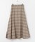 チェック柄フレアロングスカート
