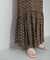プリントロングティアードスカート