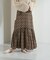 プリントロングティアードスカート