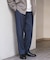 ウールブレンドヘリンボーンタックパンツ