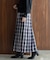 チェックプリーツイージースカート