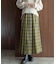 チェックプリーツイージースカート