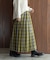 チェックプリーツイージースカート