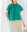 シアサッカーショートギャザーブラウス