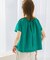 シアサッカーショートギャザーブラウス