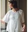 コットンボイルシャーリングブラウス
